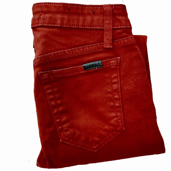 Joe's Jeans Red Skinny Ankle Jeans Ruched - Picture 2 of 13